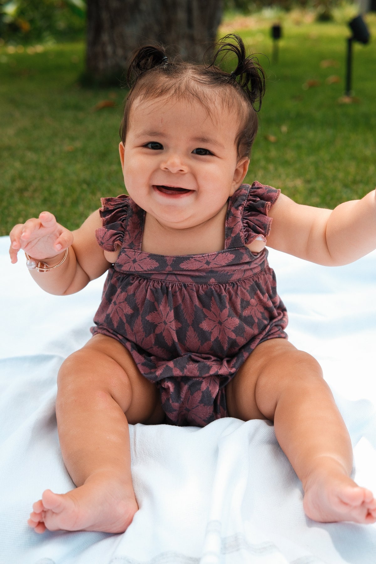 Torch ginger quilt romper