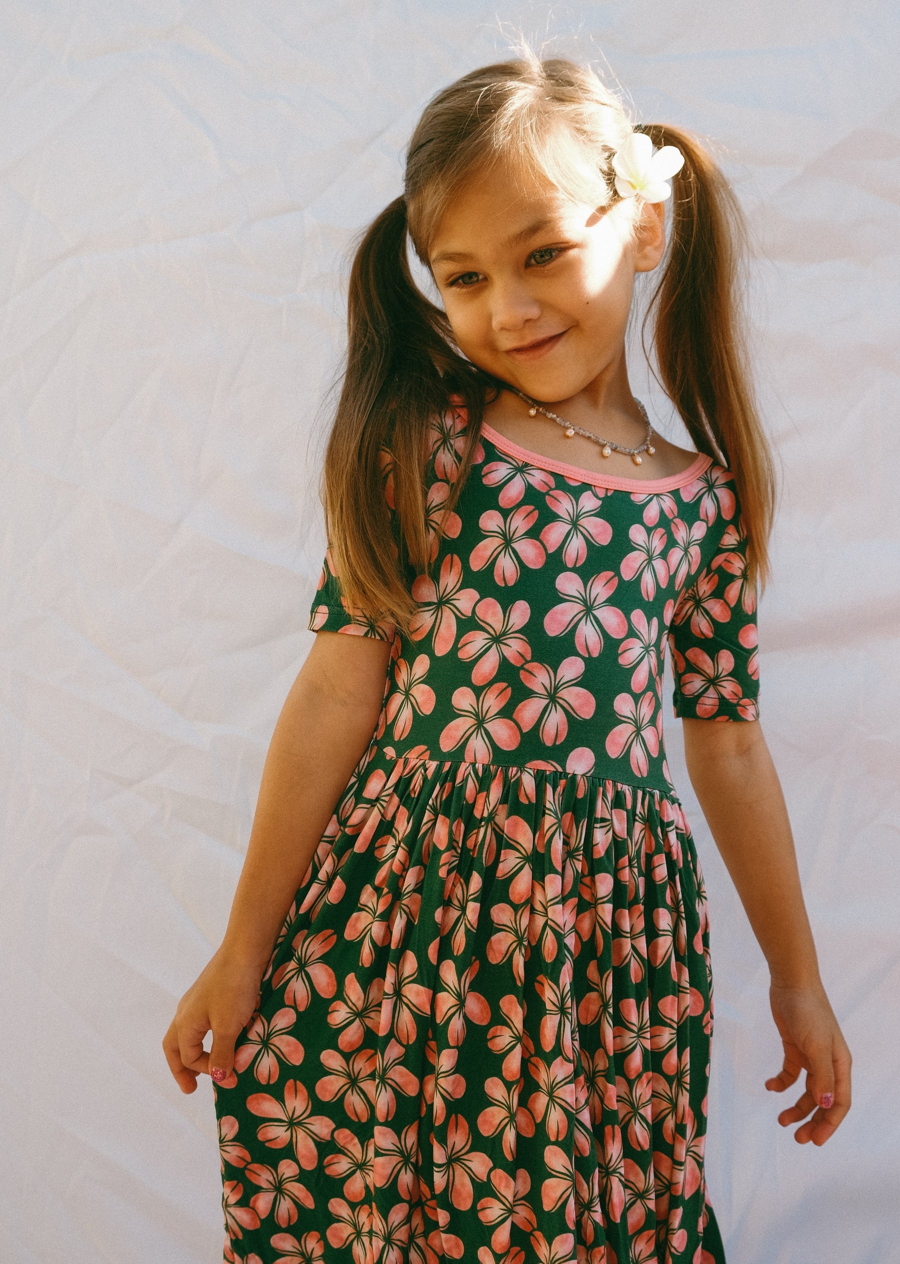 Plumeria toddler dress