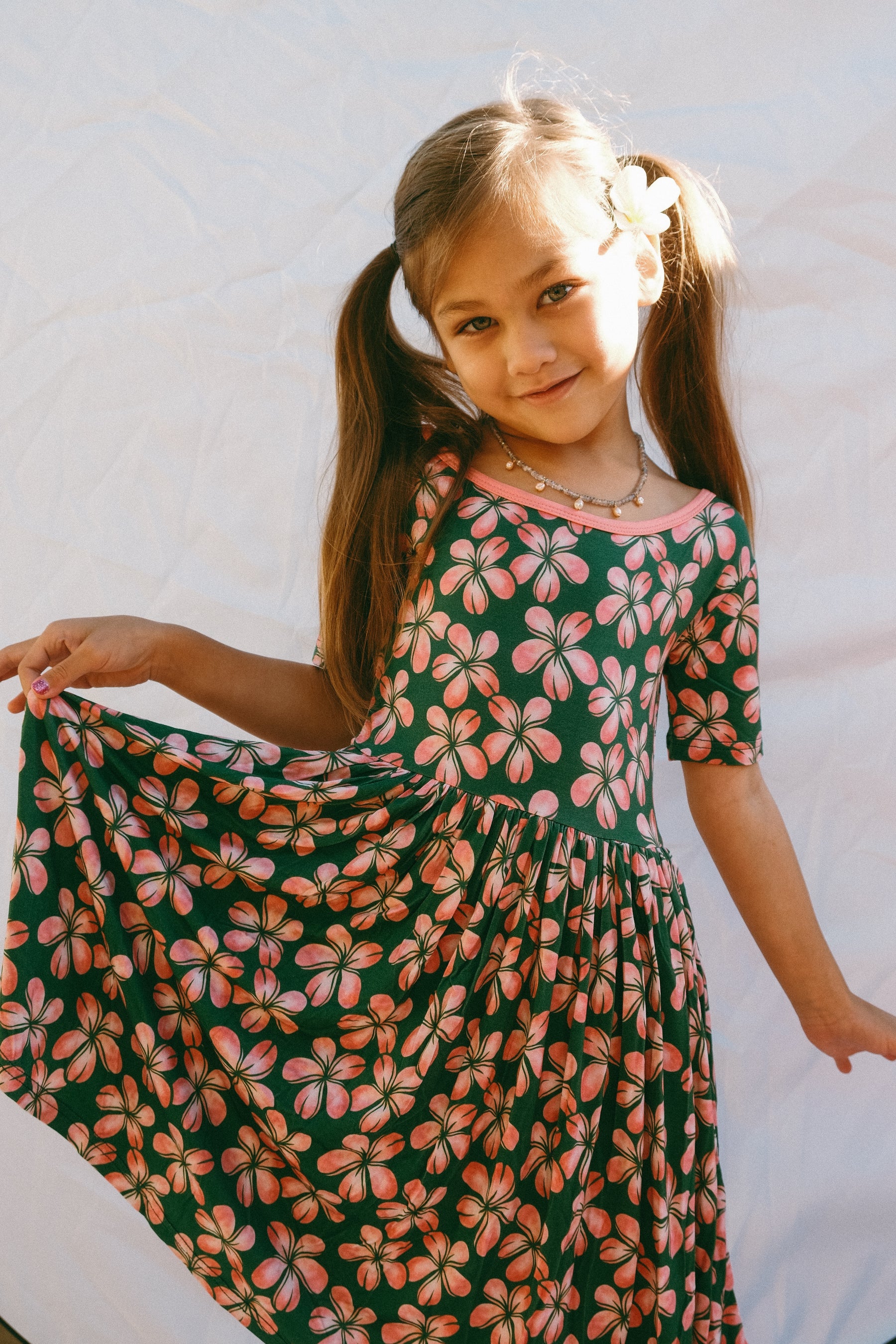 Plumeria toddler dress