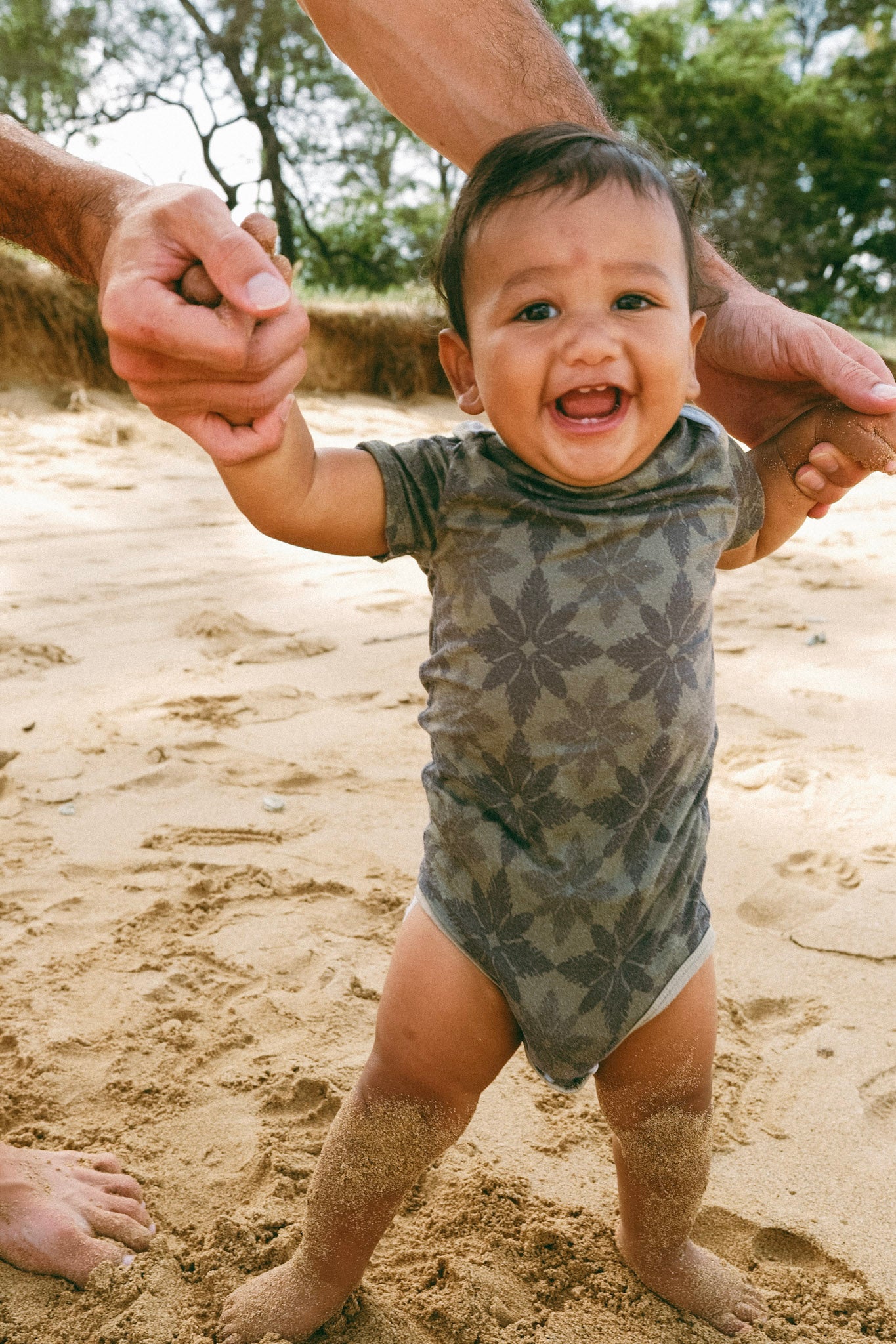 Torch ginger quilt onesie