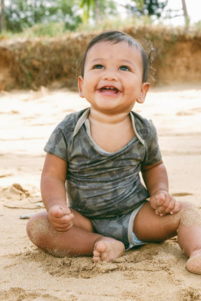 Torch ginger quilt onesie