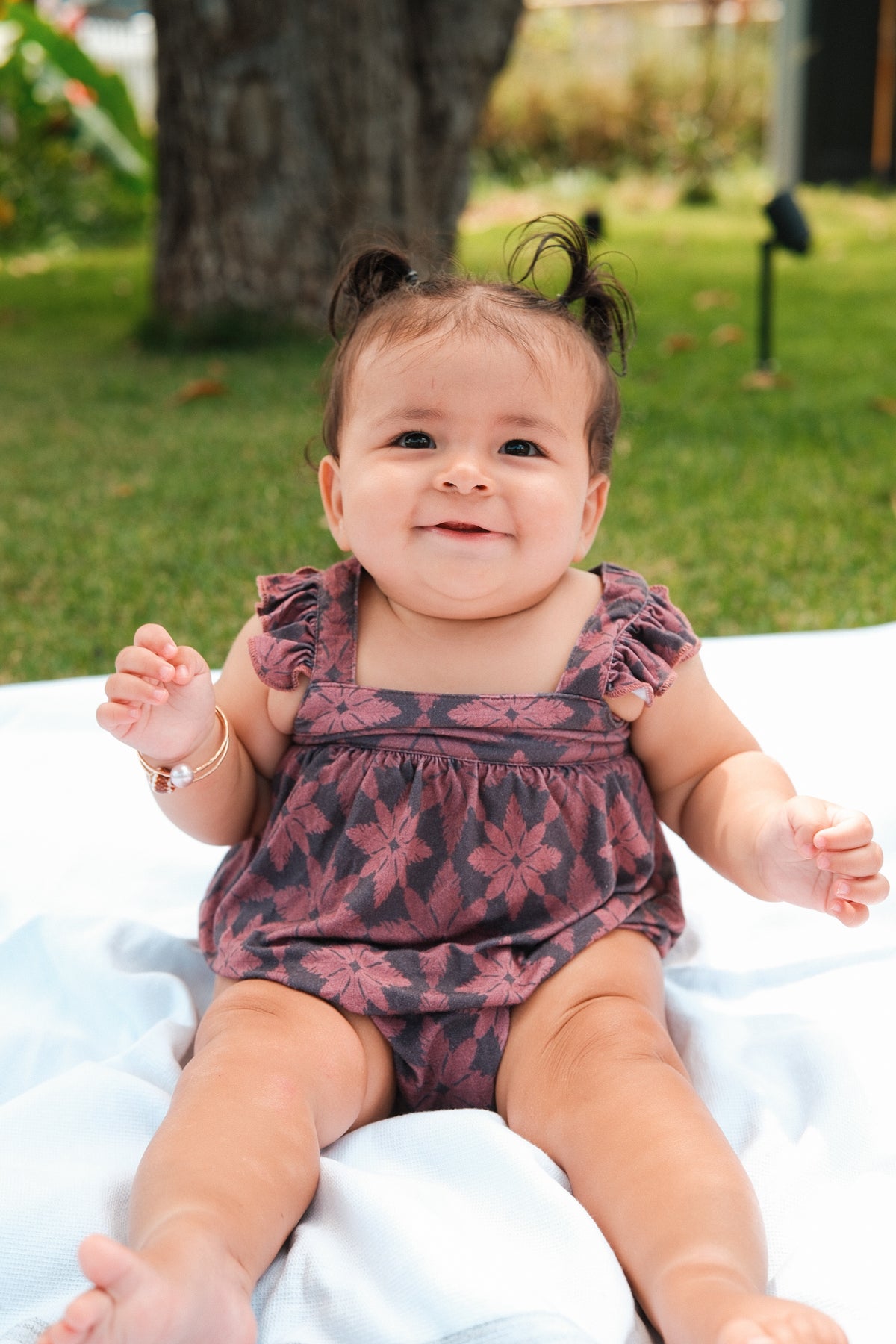 Torch ginger quilt romper